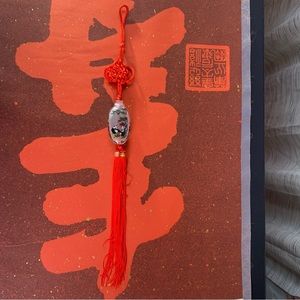 Chinese Panda tassel hanger.